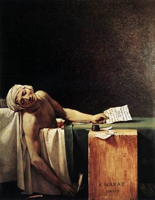 The Death of Jean-Paul Marat, July 13th, 1793 (Jacques-Louis David) (1748-1825), 	Koninklijke Musea voor Schone Kunsten van België,   Brussels,  Inv. 3260	